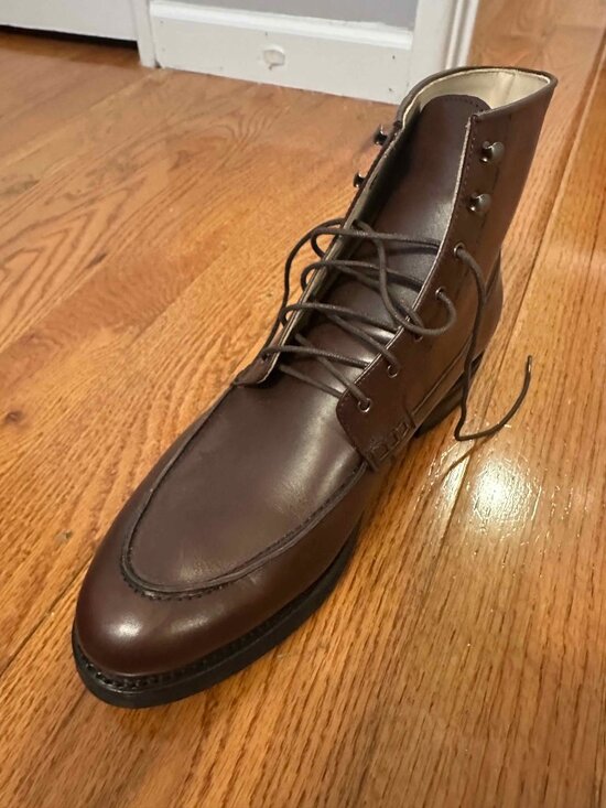 Idrese Moc Toe Leather Boots Size: 11 EE